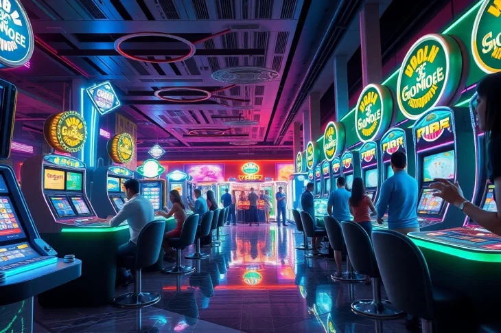 Experience the thrill of gaming at pgg369 with players enjoying vibrant casino scenes.