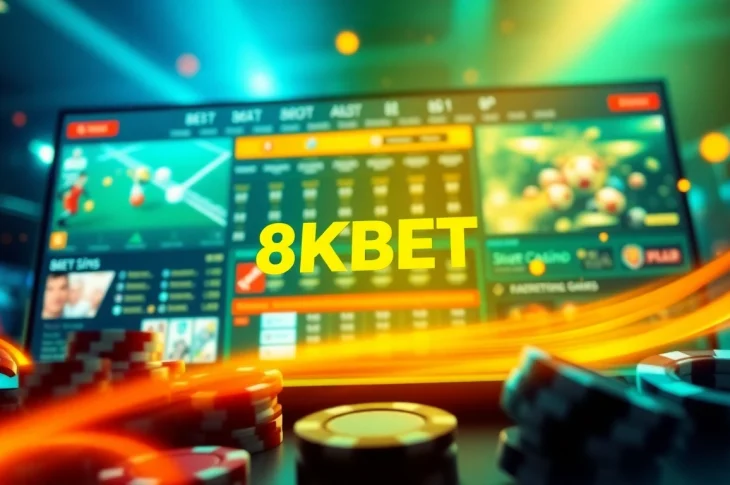 Engaging online gambling scene representing the excitement of 8KBET.