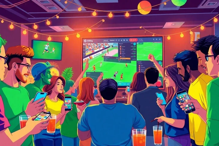 Celebrate your wins and explore betting options at https://f168.global/ with a joyful, diverse group of sports enthusiasts.