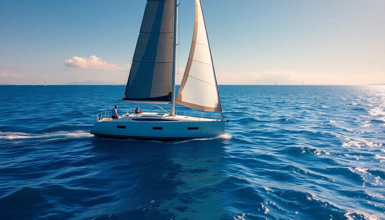 Experience the high-performance J88 sailboat navigating the sunny ocean waves with its sleek design.