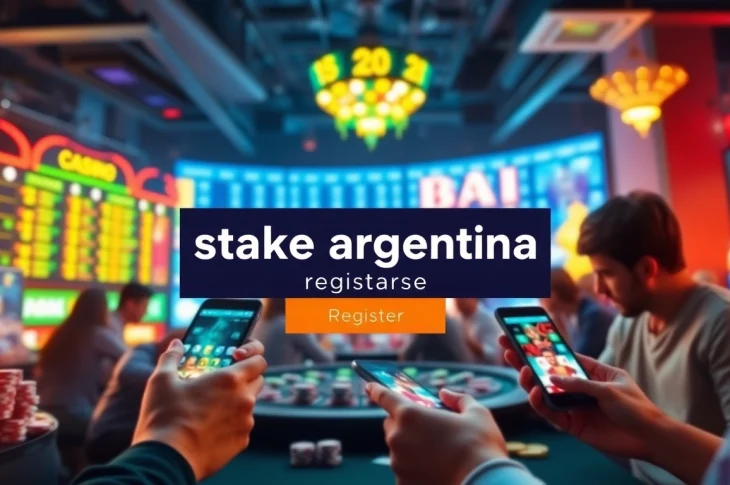 Experience the thrill of online gambling with stake argentina registrarse at your fingertips, featuring vibrant casino visuals.