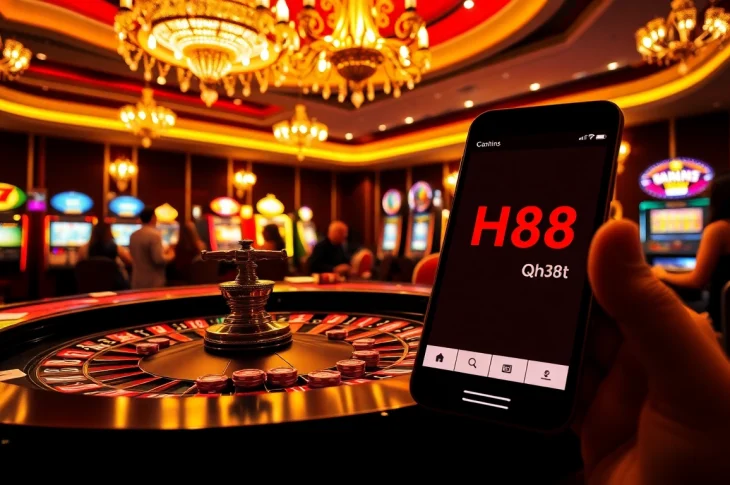 Experience the thrill of high-stakes gaming at https://qh88tt.com/ with players at an elegant roulette table, chips in hand.