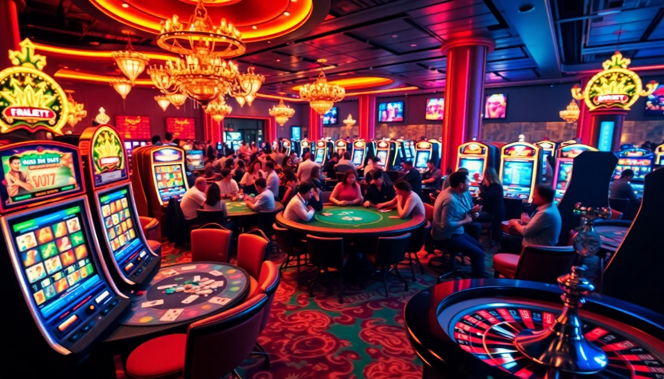 Experience the excitement of online gambling at https://kubetlove.com/ with vibrant casino tables and players in action.