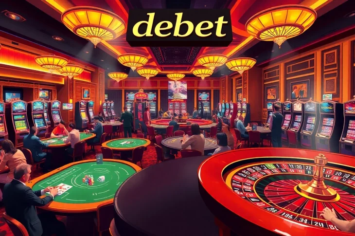 Experience the excitement of debet betting at a luxurious casino with dynamic games and vibrant players.