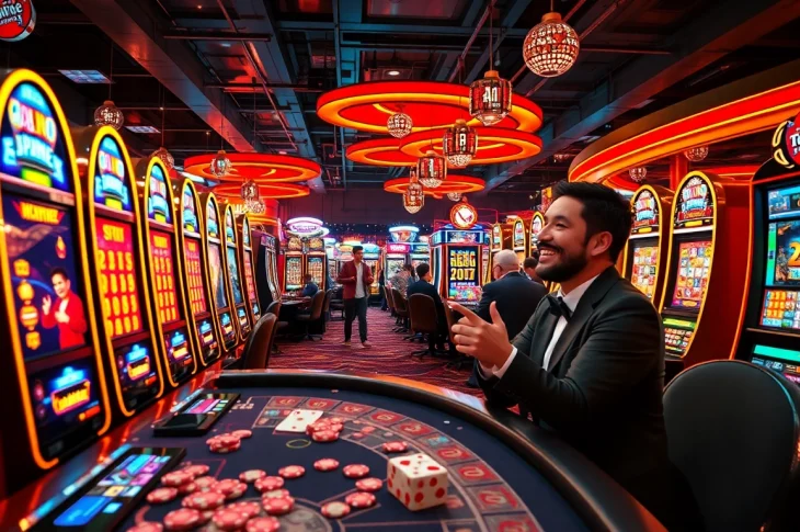 Experience thrilling gameplay of game nổ hũ with vibrant slot machine action and casino excitement.