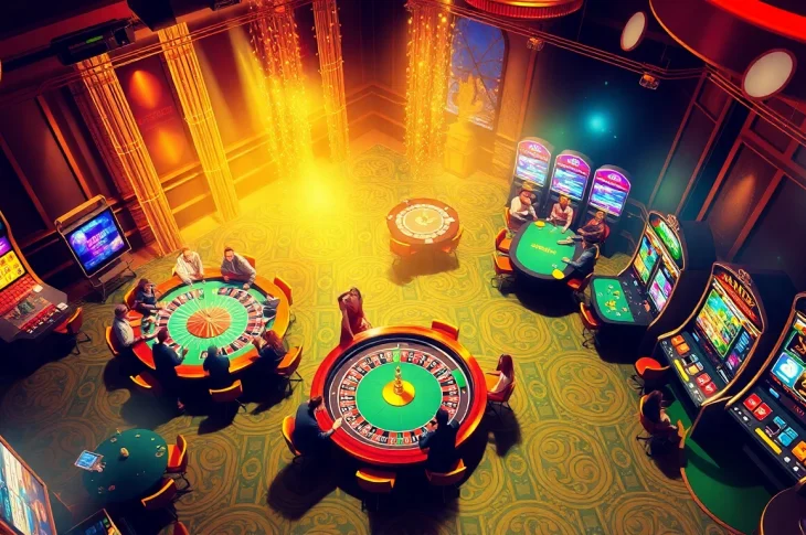 Exciting casino scene with players at a roulette table using the deneme bonusu in an upscale setting.