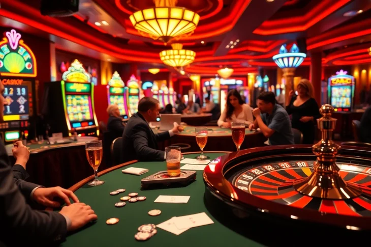 Players winning 92 pkr at a vibrant casino poker table, immersed in thrilling gameplay.
