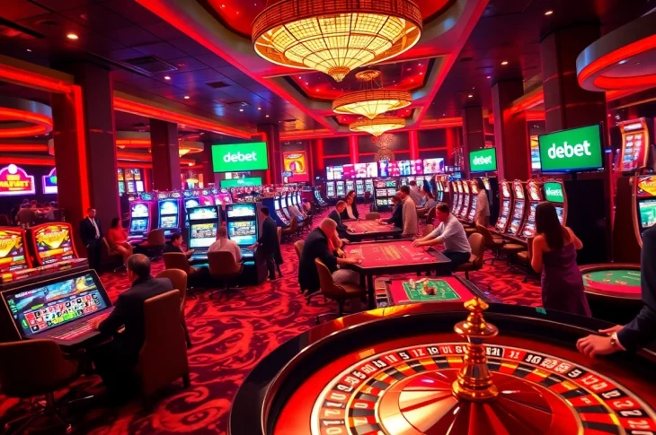 Players engage in thrilling casino activities at the roulette table while experiencing the excitement of debet betting options.