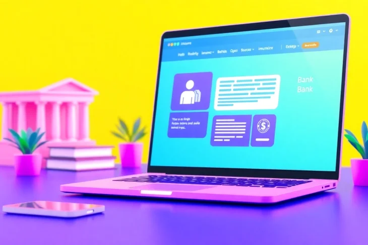Discover the benefits of BANCA ONLINE through an engaging visual display of digital banking and insurance.