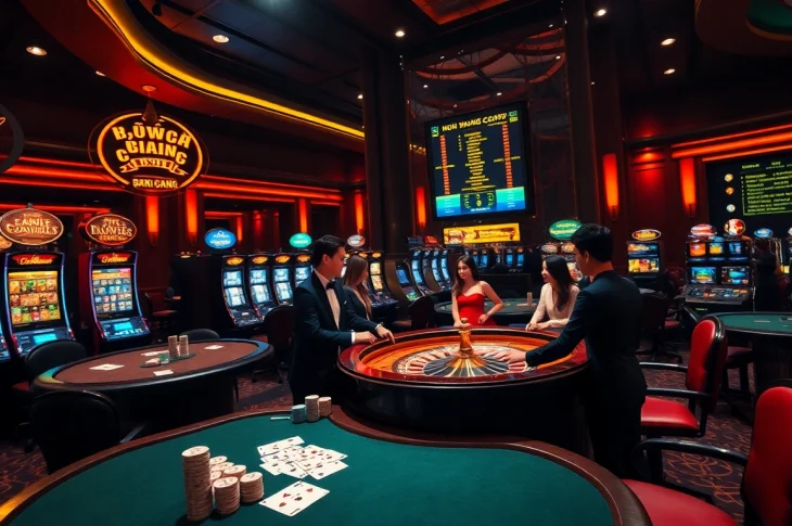 Experience the excitement of NHÀ CÁI GO99 with players enjoying live roulette and poker.